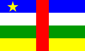 Drapeau national, République de l`Afrique Centrale